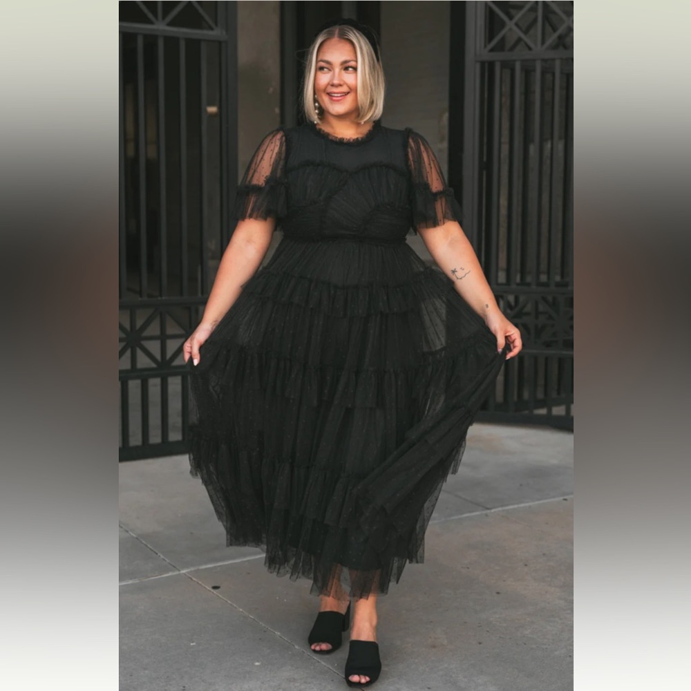 Ivy City Co Black Whimsical Dress Size 4X